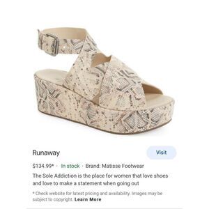 Matisse runaway strappy wedge sandals